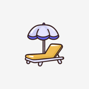 Sun lounger icon
