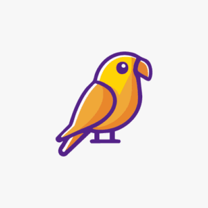 Parrot lineal color icon